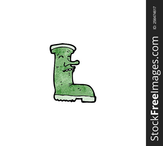 wellington boot cartoon character