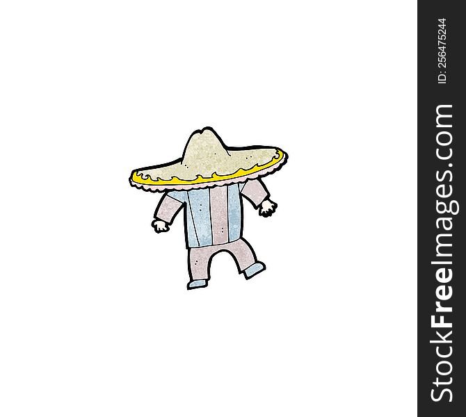 cartoon man in mexican outfit