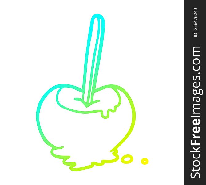 Cold Gradient Line Drawing Toffee Apple