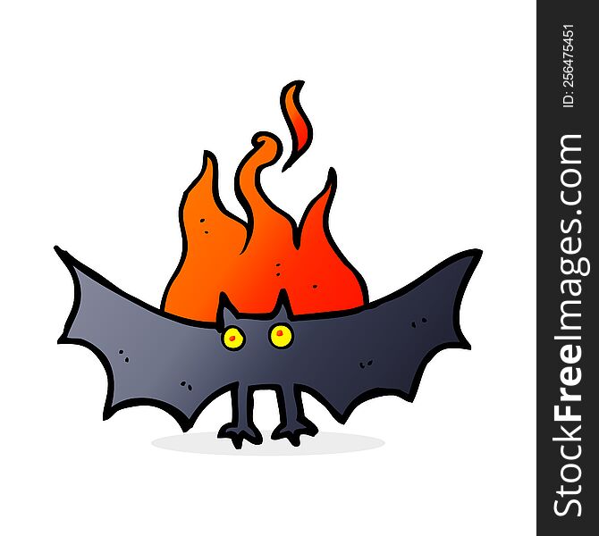 cartoon spooky vampire bat