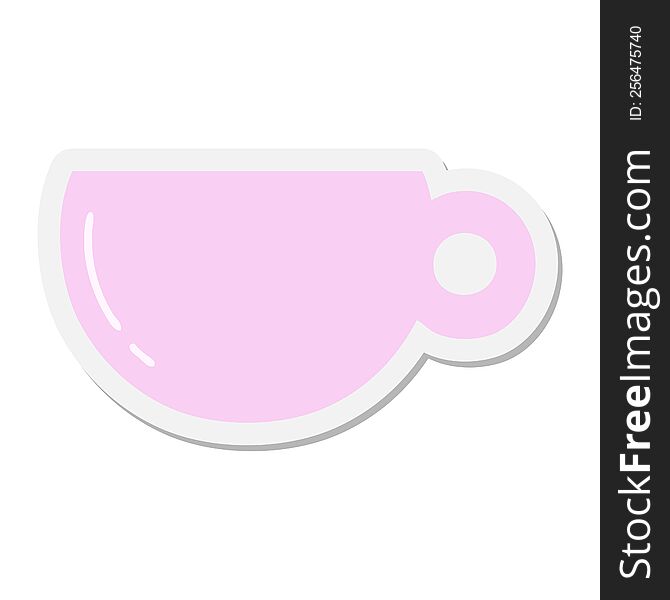 coffee or tea cup sticker
