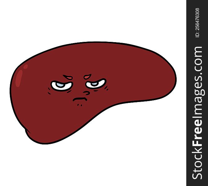 cartoon liver. cartoon liver
