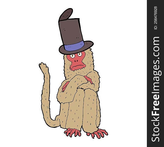 cartoon monkey wearing hat