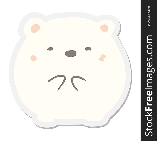 cartoon polar bear sticker