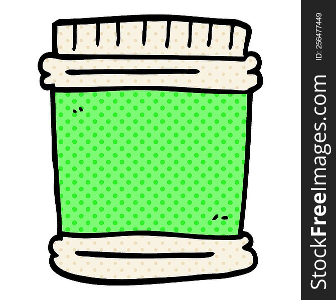 Cartoon Doodle Vitamin Pots