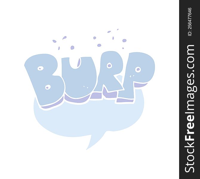 flat color illustration of burp. flat color illustration of burp