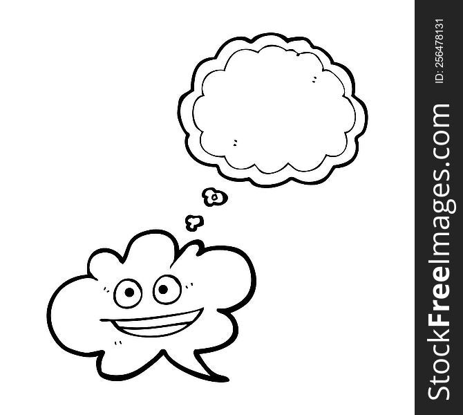 thought bubble cartoon cloud thought bubble with face
