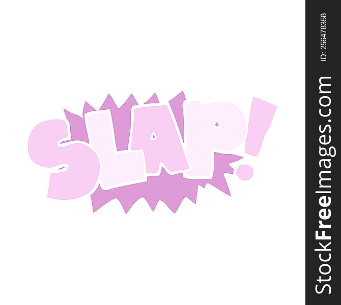 Flat Color Illustration Of A Cartoon Slap Symbol