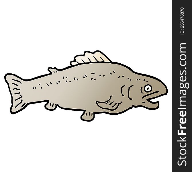 vector gradient illustration cartoon large fish