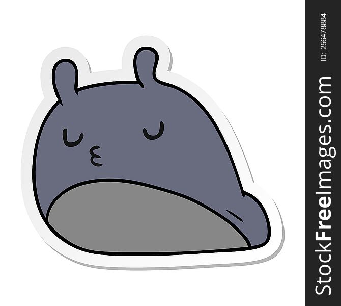 Sticker Cartoon Kawaii Fat Cute Slug
