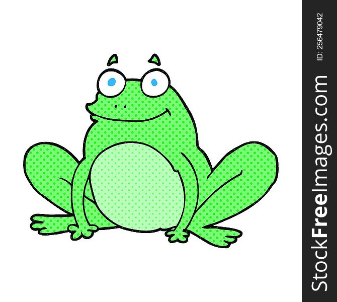 cartoon happy frog