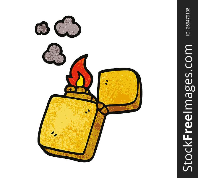 Cartoon Doodle Gold Lighter