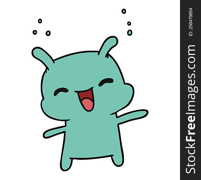 Cartoon Kawaii Cute Happy Alien