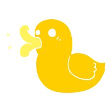 Cartoon Doodle Rubber Duck Royalty Free Stock Photography