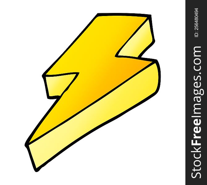 Cartoon Doodle Thunder Bolt