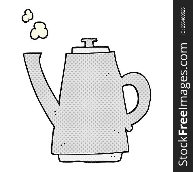 freehand drawn cartoon coffee kettle