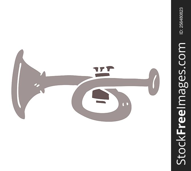 Cartoon Doodle Metal Trumpet