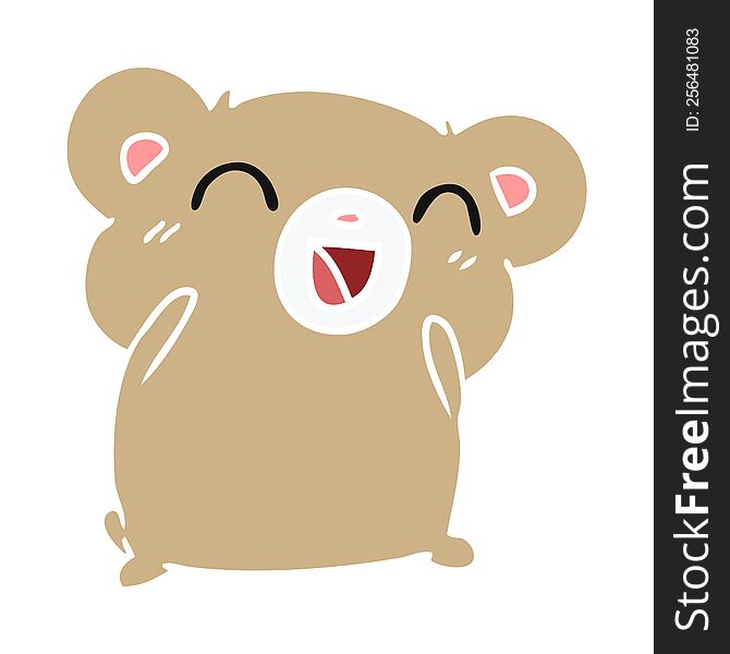 cartoon illustration kawaii cute teddy bear. cartoon illustration kawaii cute teddy bear