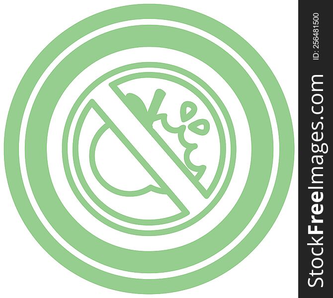 no healthy food circular icon symbol