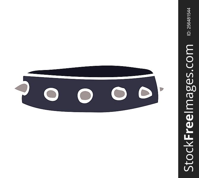 cartoon doodle spiked dog collar