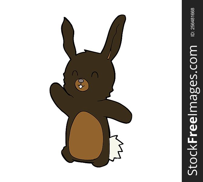 cartoon happy rabbit