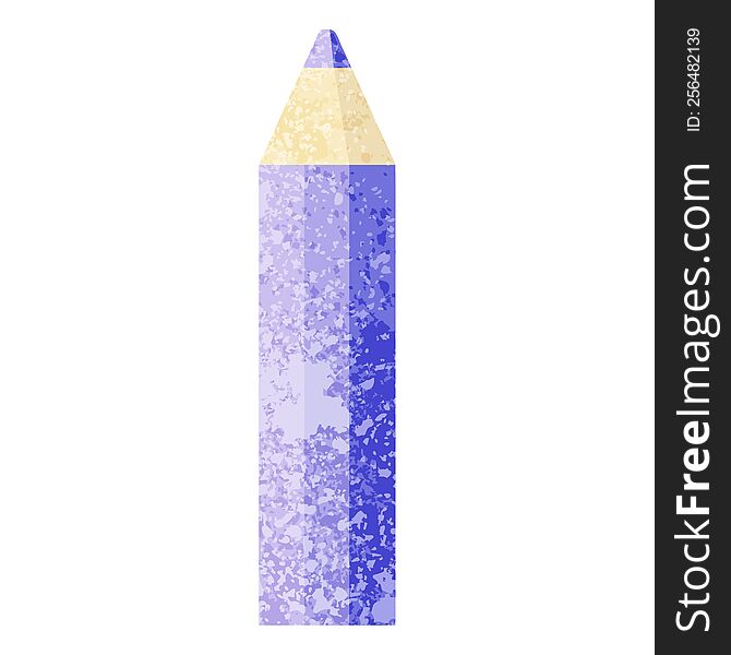 purple coloring pencil graphic vector illustration icon. purple coloring pencil graphic vector illustration icon