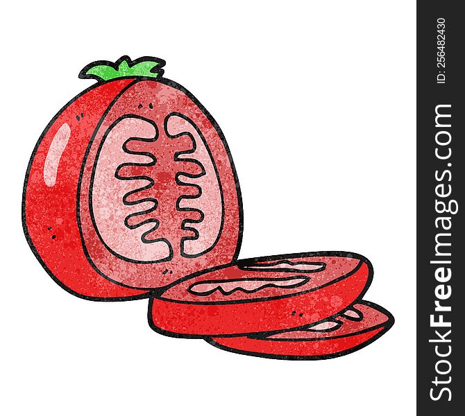 textured cartoon sliced tomato