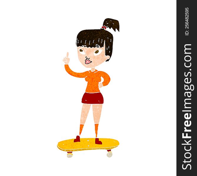 cartoon skater girl