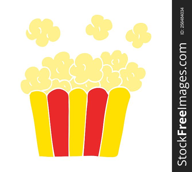 Cartoon Doodle Cinema Popcorn