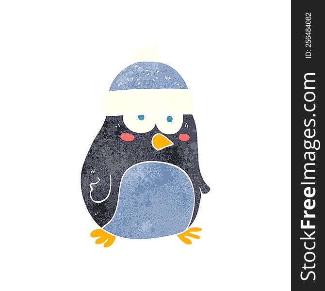 Retro Cartoon Penguin