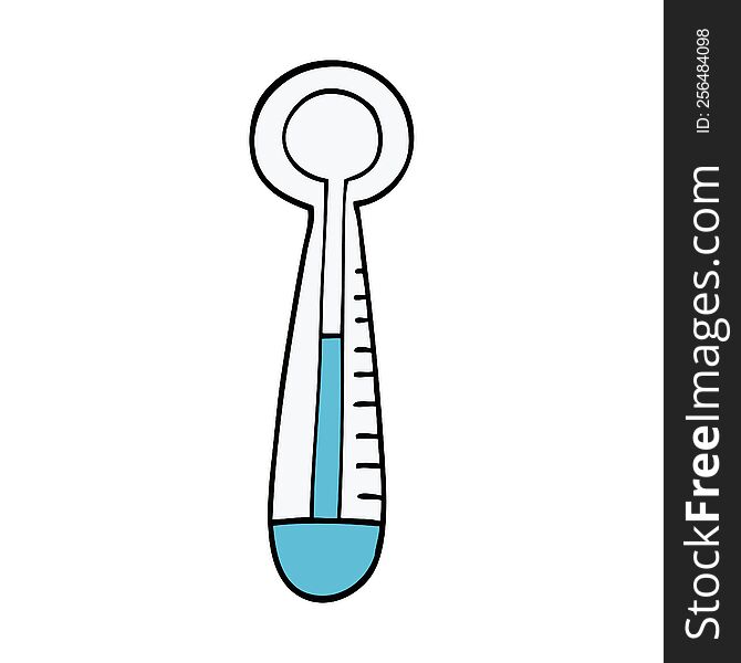 Cartoon Doodle Medical Thermometer