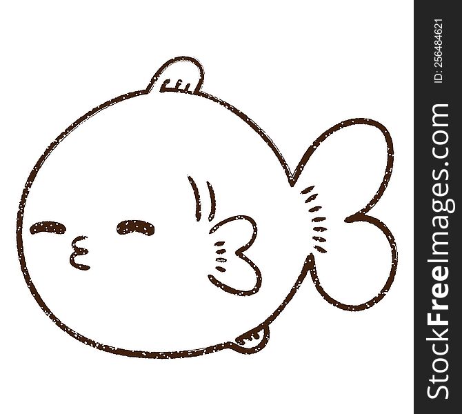 Fish Charcoal Drawing