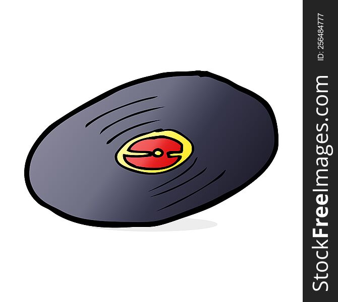 Cartoon Vinyl Record