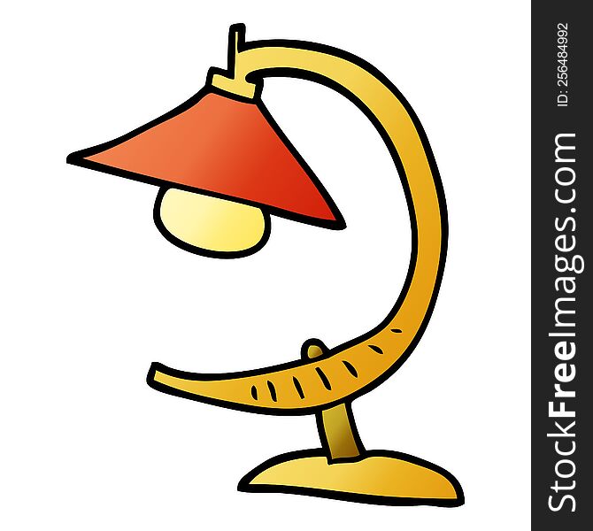 cartoon doodle funky lamp