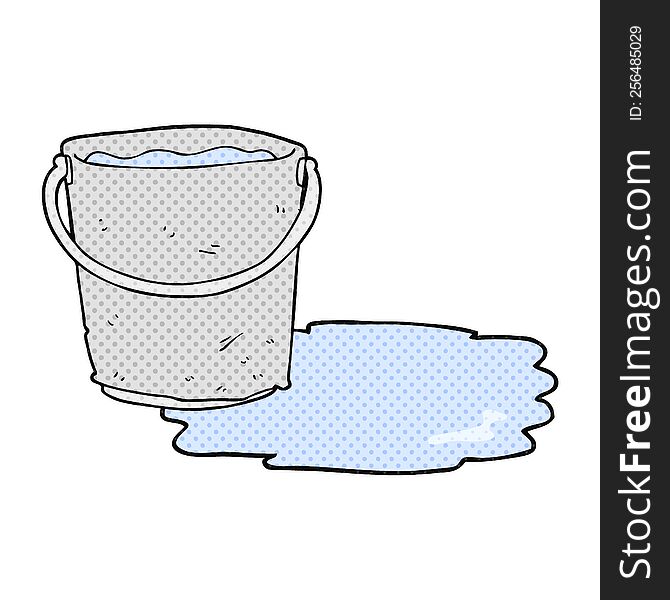 Cartoon Bucket Of Water