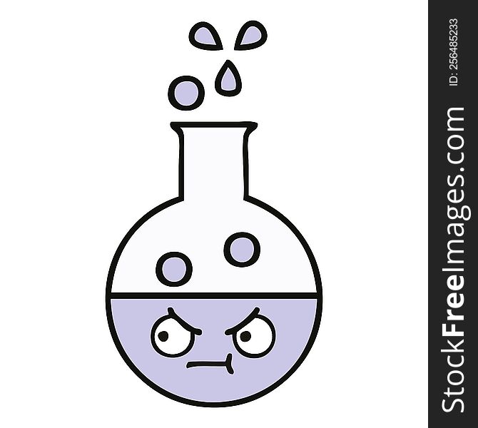 cute cartoon of a test tube. cute cartoon of a test tube