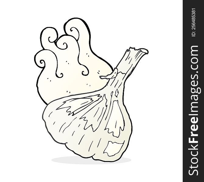 freehand drawn cartoon garlic