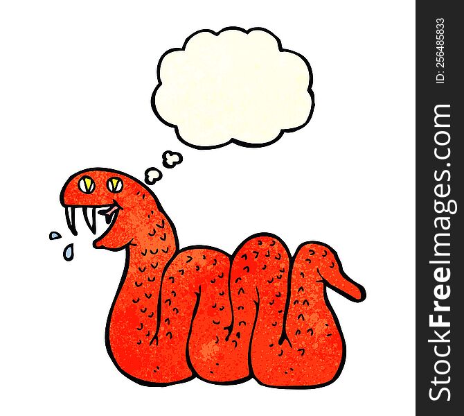 Cartoon Snake With Thought Bubble