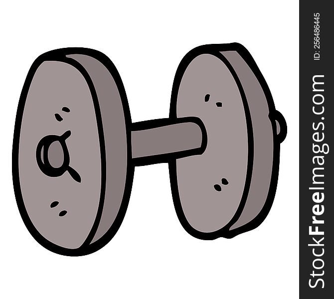 Cartoon Doodle Gym Weights