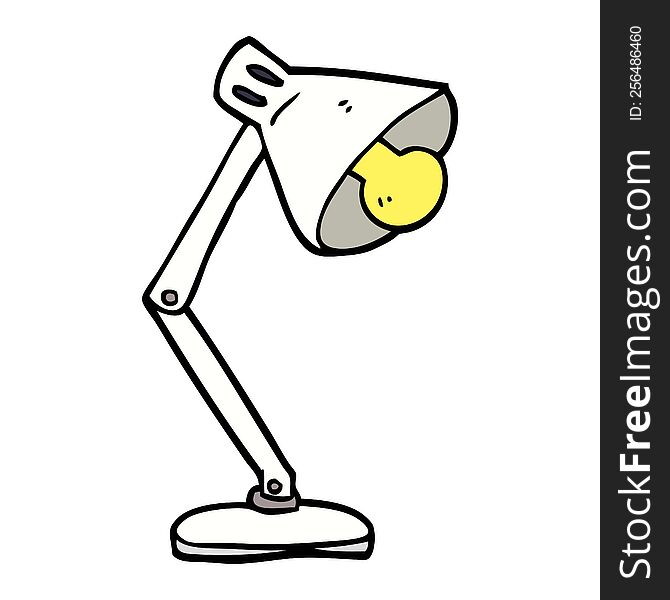 cartoon doodle office lamp