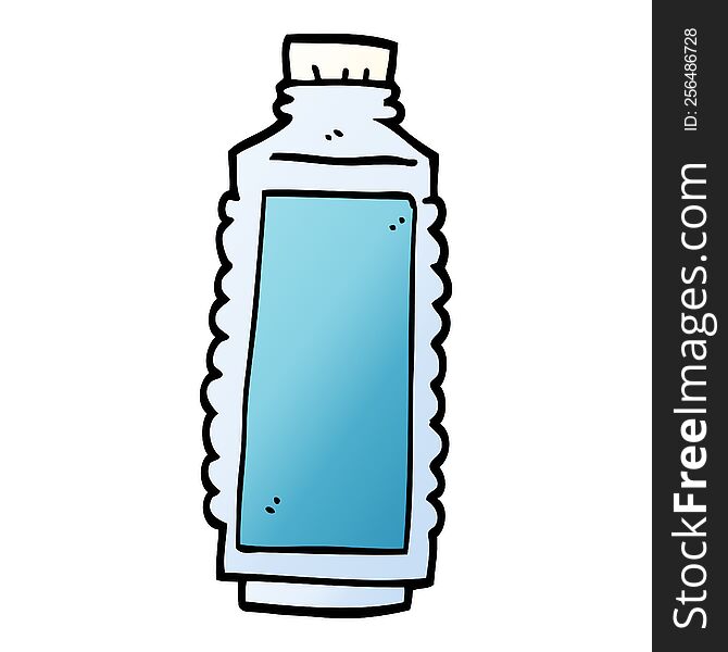 cartoon doodle water bottle