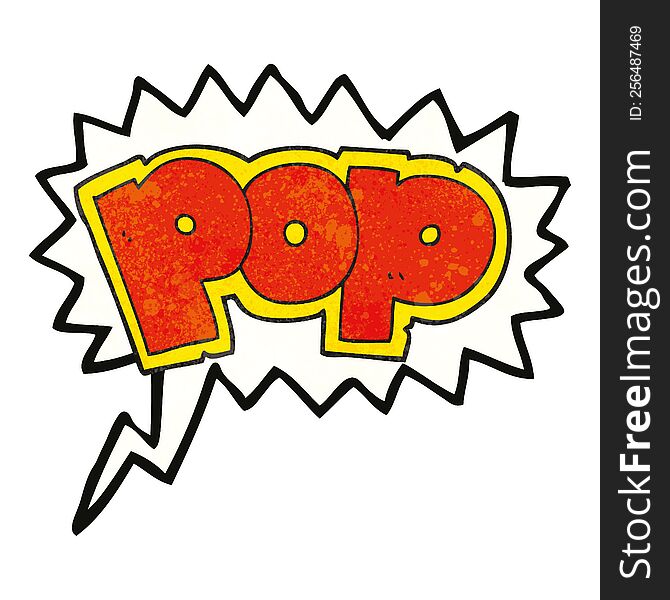 freehand speech bubble textured cartoon POP symbol