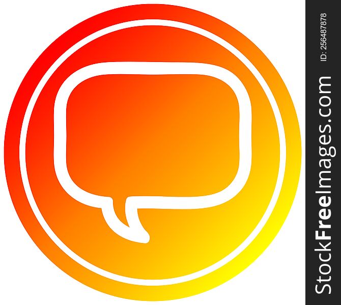 Speech Bubble Circular In Hot Gradient Spectrum