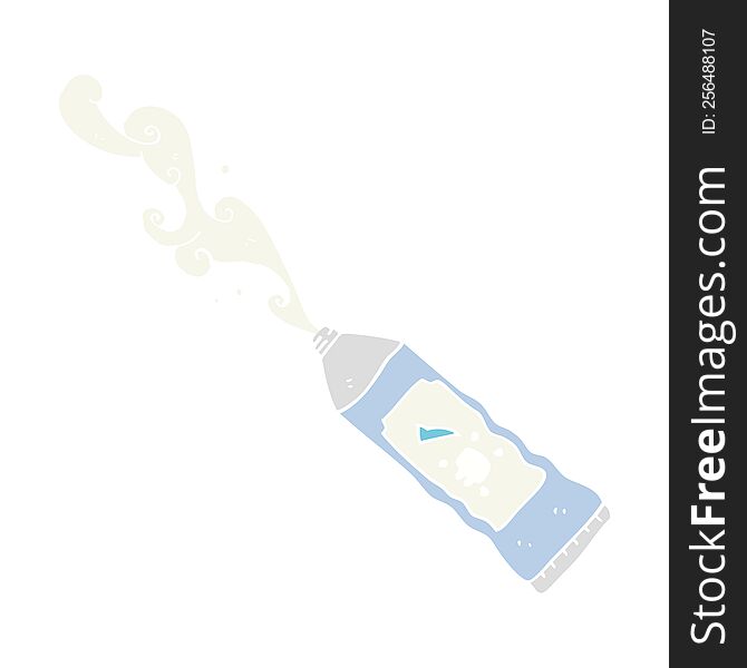 Flat Color Illustration Of A Cartoon Toothpaste Squirting