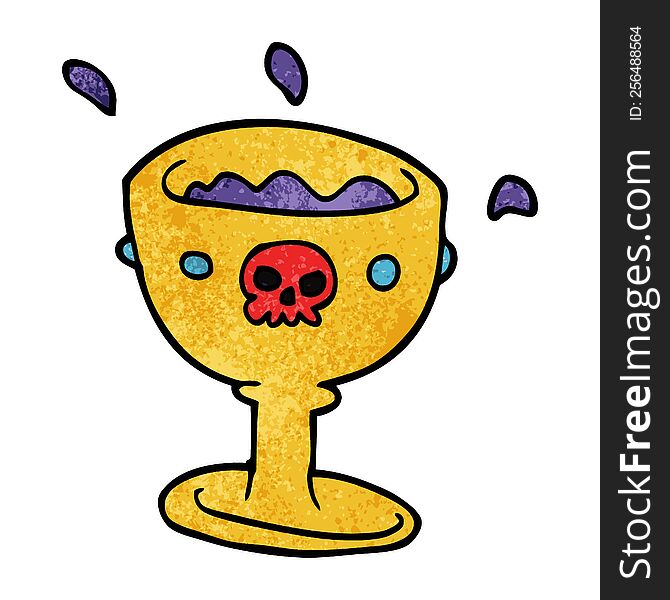 cartoon doodle goblet