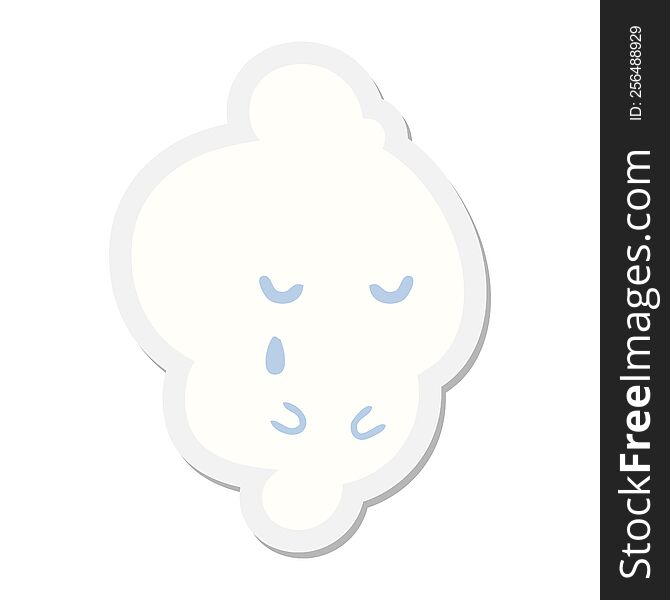 Crying Ghost Sticker