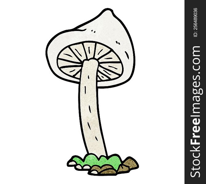 Textured Cartoon Mushroom