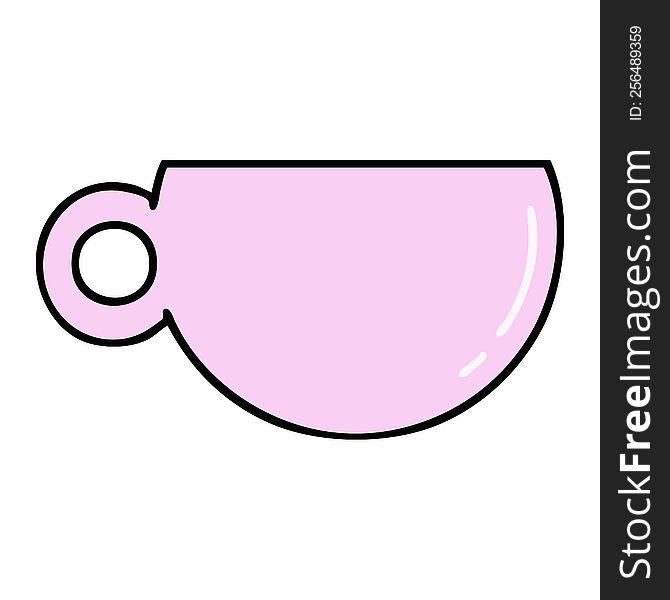 cartoon of a coffee or tea cup