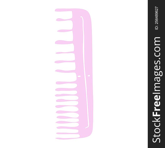 flat color illustration of comb. flat color illustration of comb
