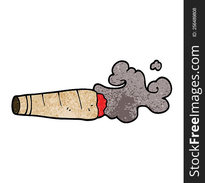 Cartoon Doodle Smoking Cigar